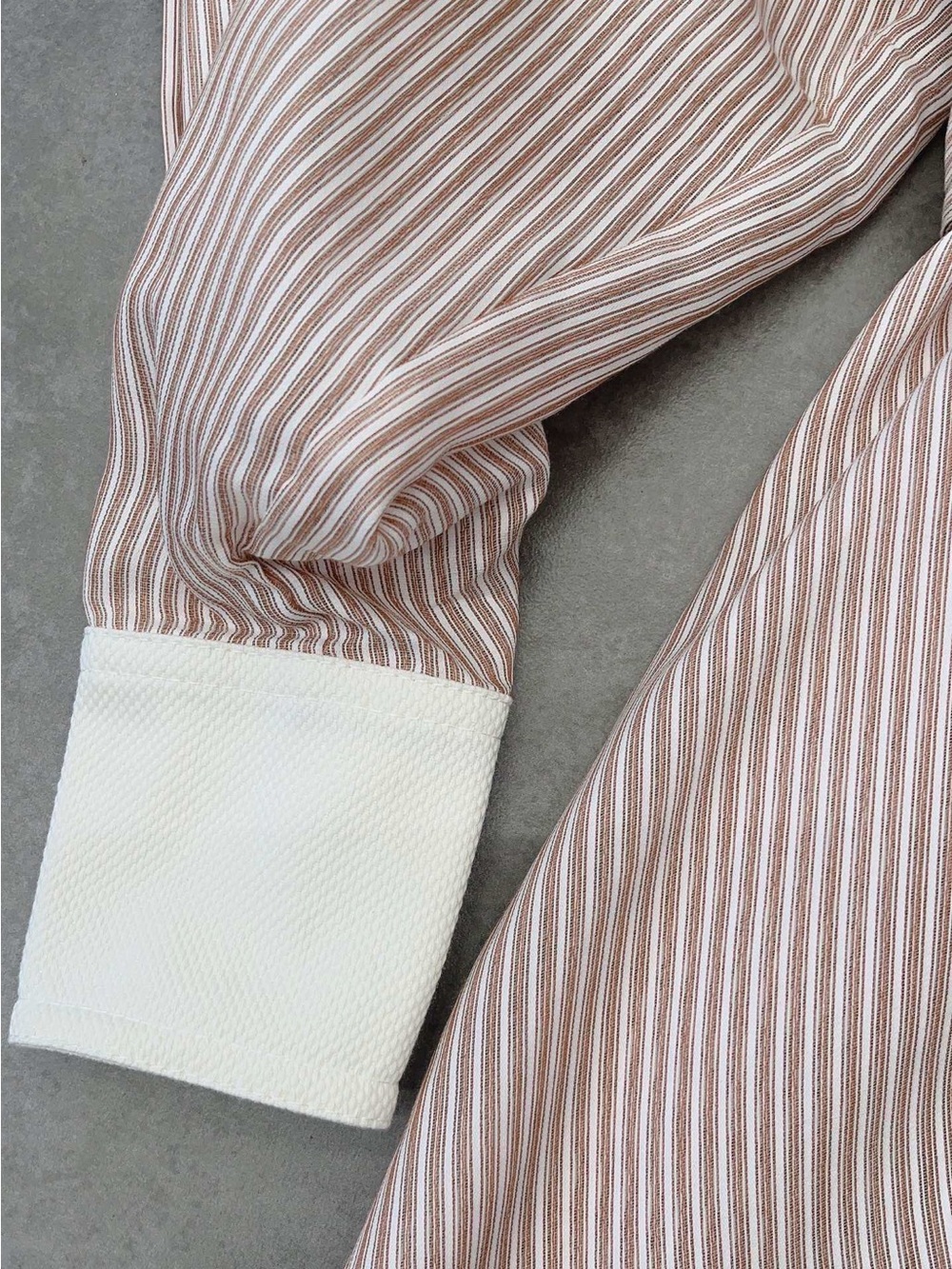 NWOT Zimmermann Striped Cream and Blush Belted Shirt Dress, Size AU 2 = M - Picture 12 of 13